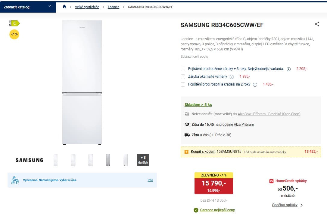 Komb. lednice Samsung