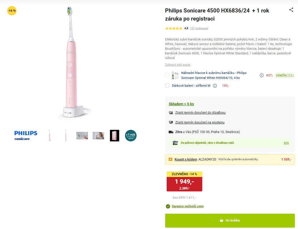 El. kartáček Philips Sonicare