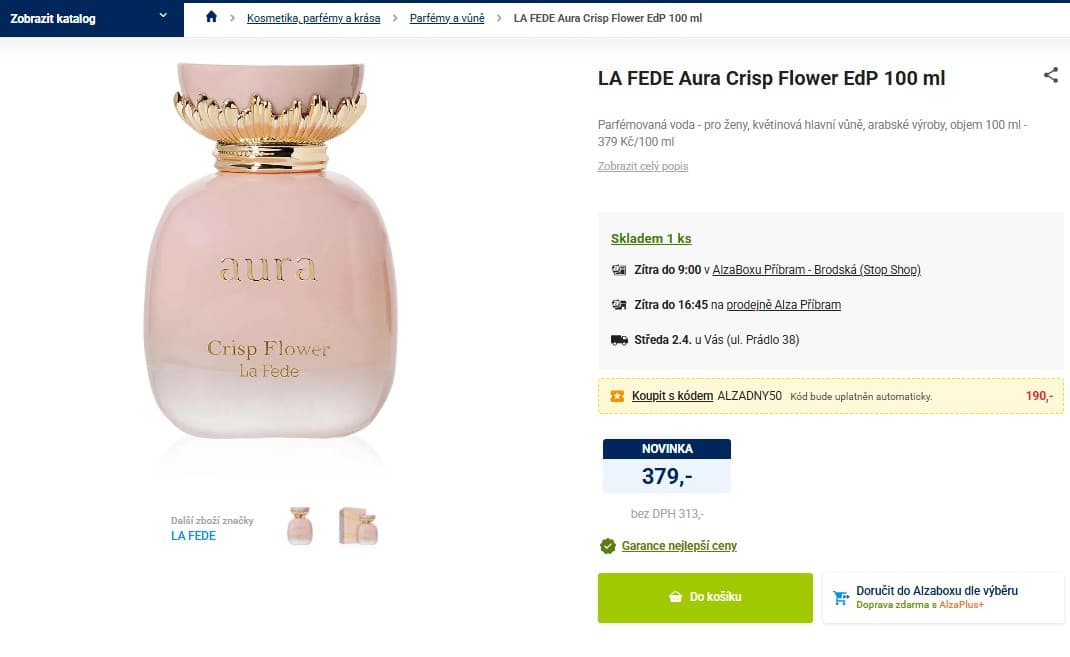 Dámská vůně La Fede Aura Crisp Flower 100 ml