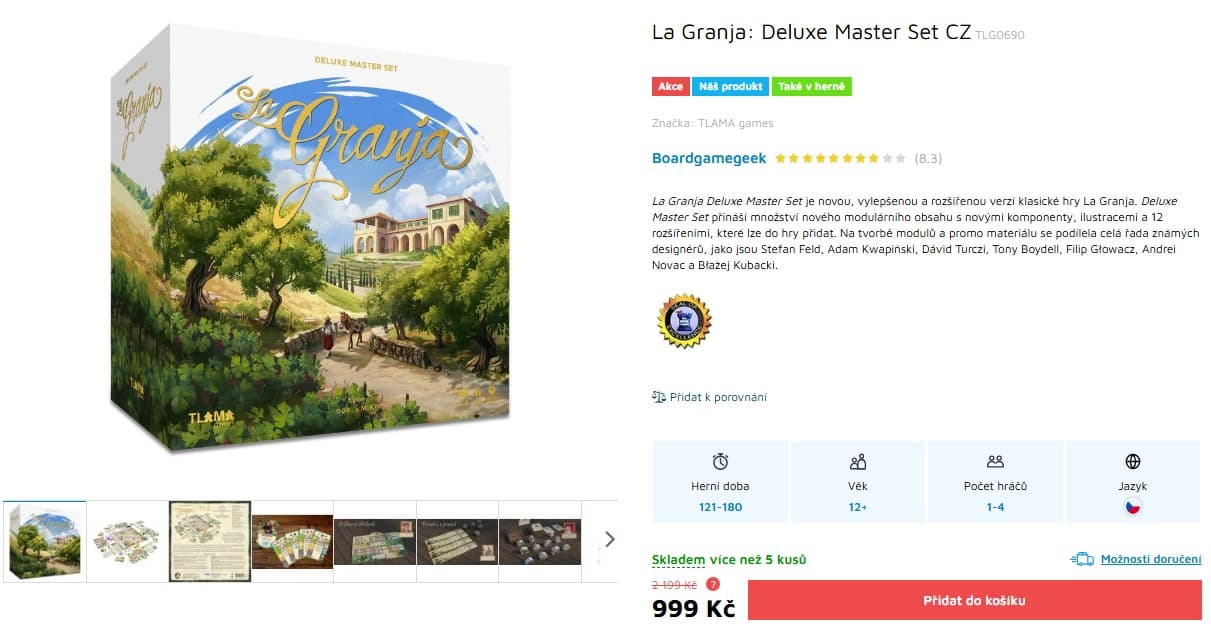 Deskovka La Granja: Deluxe Master Set