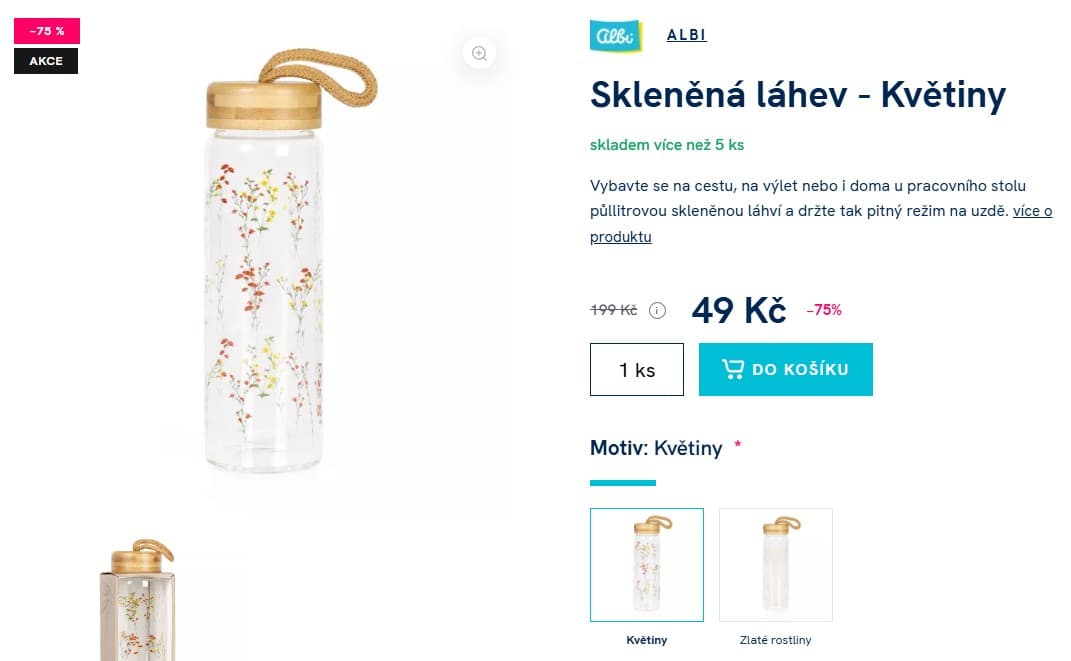 Skleněné lahve Albi 500 ml - dva motivy