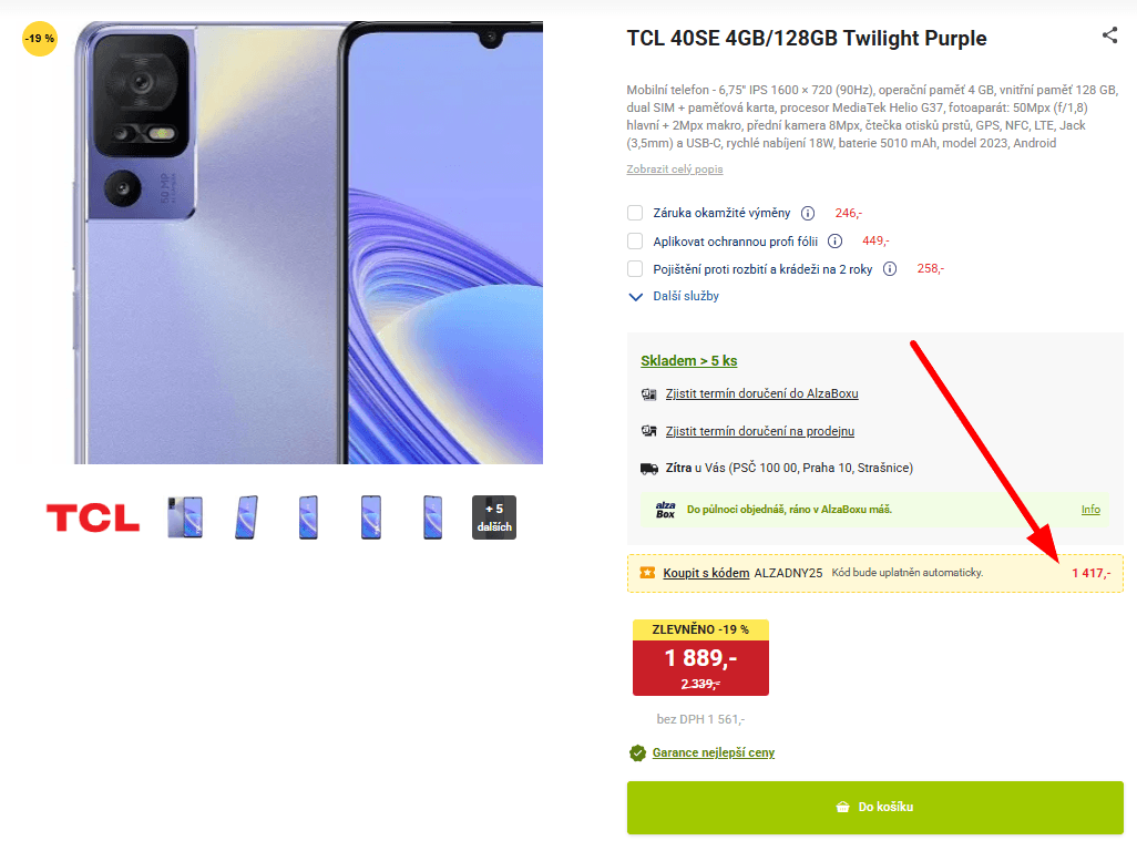 TCL 2,3GHz, 4/128GB, dual, NFC, 6,75"