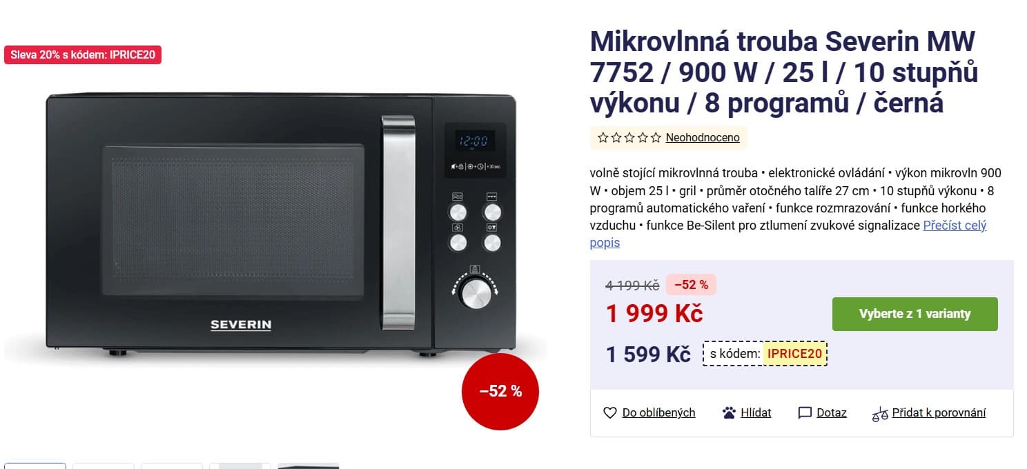 Mikrovlnná trouba Severin 3v1