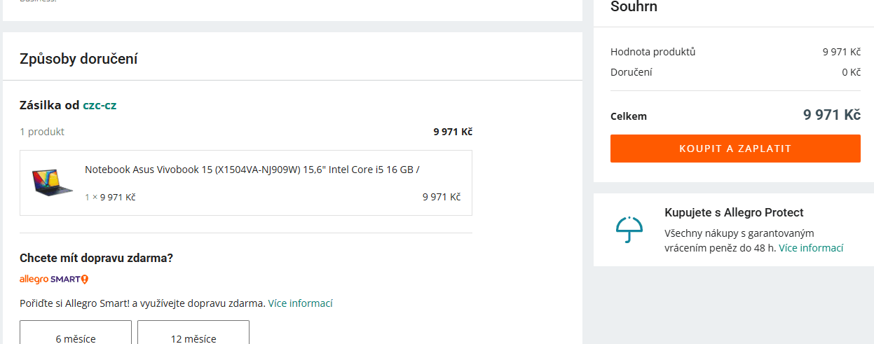 Asus i5 4,6GHz, 16/512GB, 15,6"