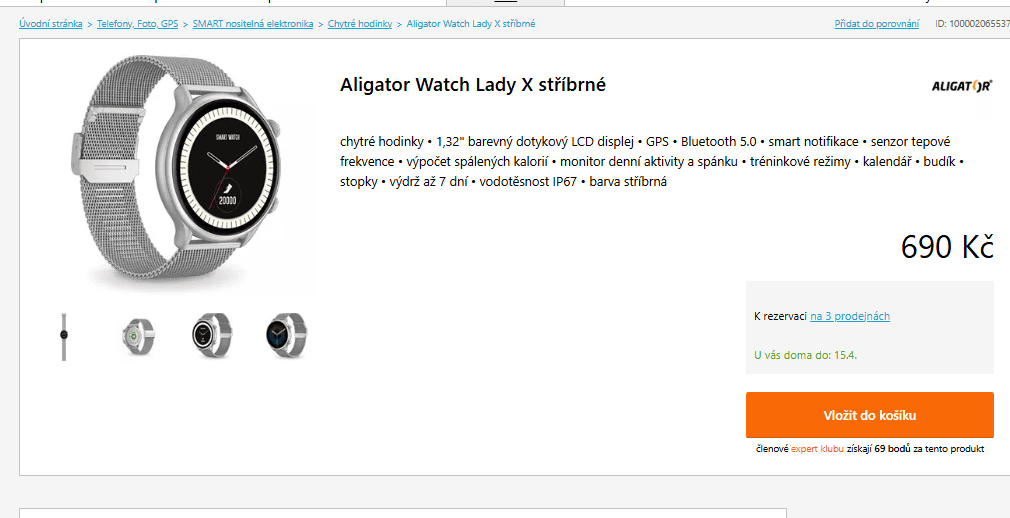 Dámské chytré hodinky Aligator Watch LadyX