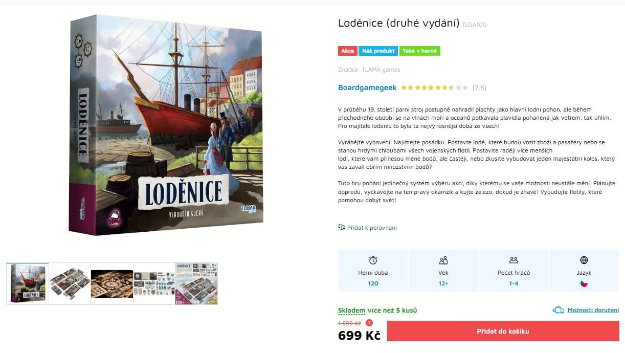 Desková hra Loděnice
