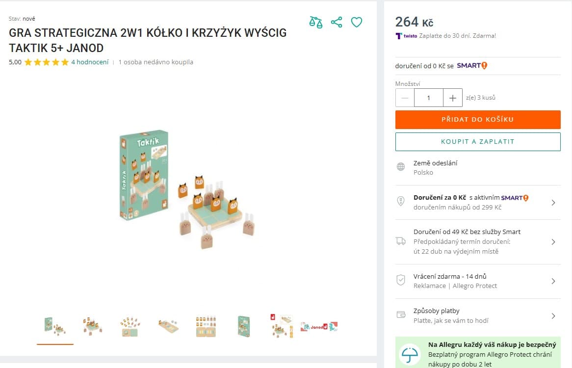Dětská hra Janod Taktik 2v1