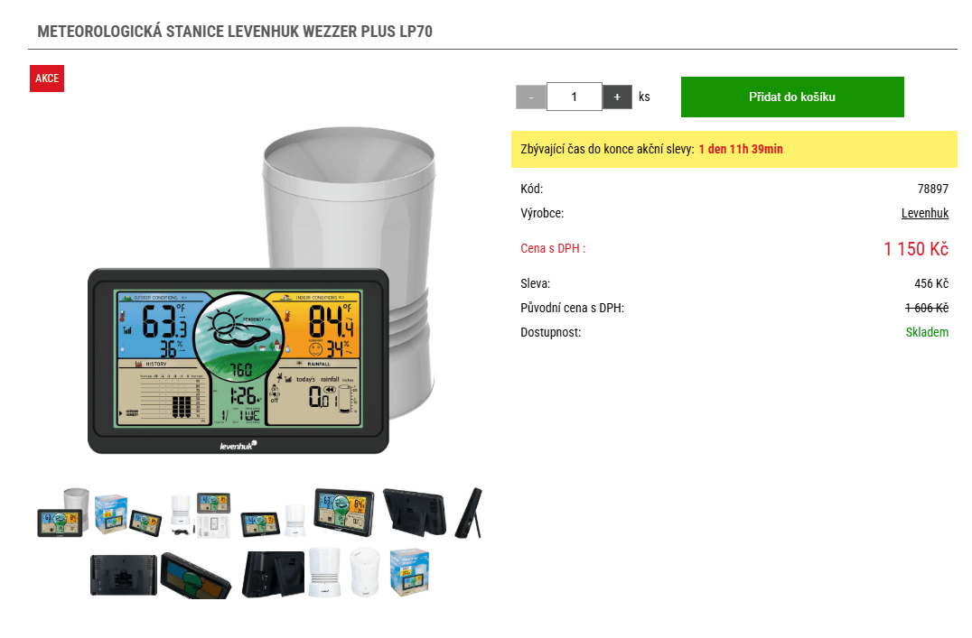 Meteostanice Levenhuk Wezzer PLUS LP70