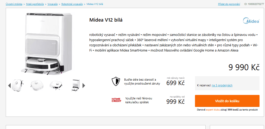 Robot vysavač, mop, stanice Midea