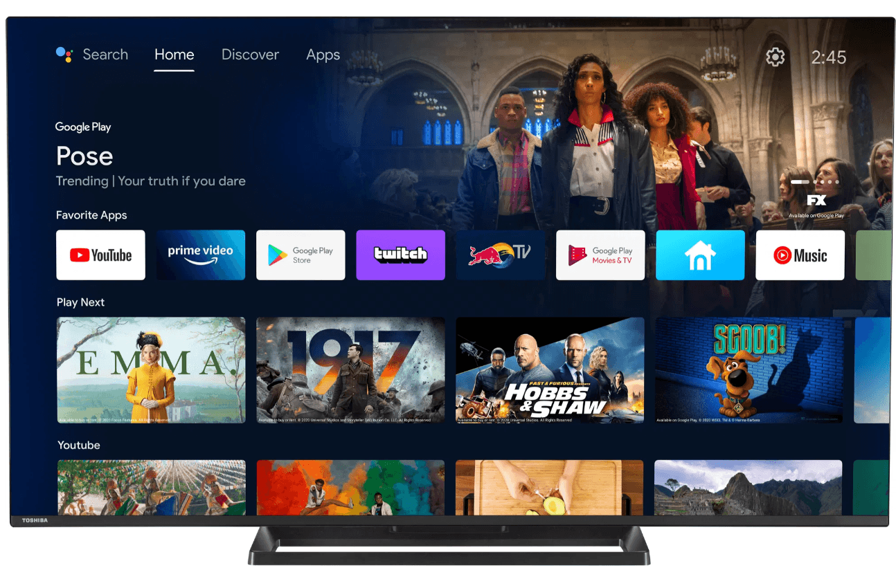 4K Android TV 139 cm Toshiba