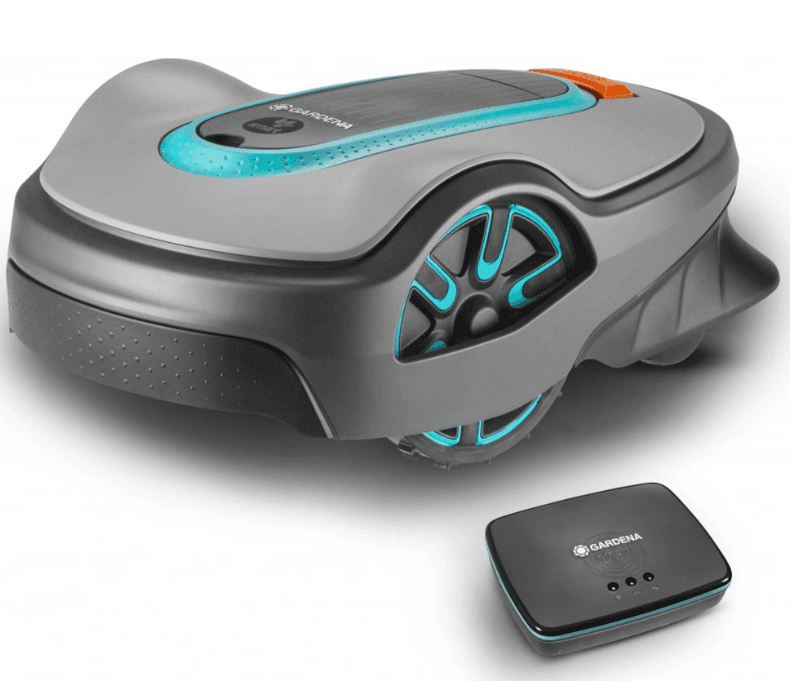 Robotická sekačka Gardena 750m, baterka, nabíječka