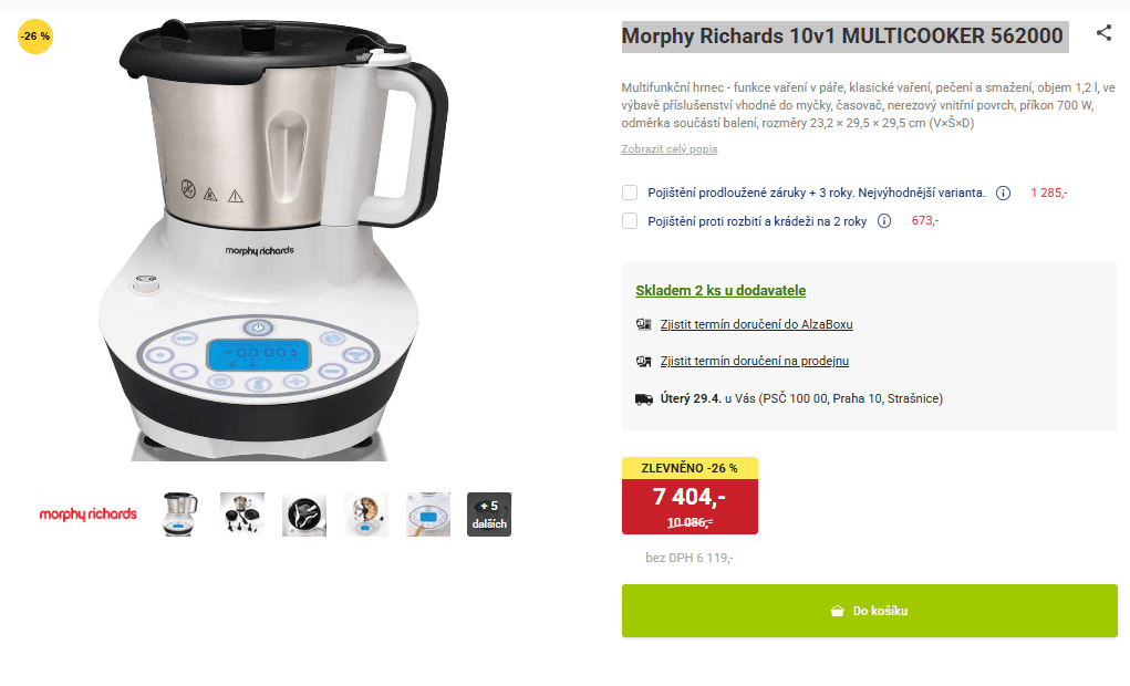 Varný robot Morphy Richards 10v1