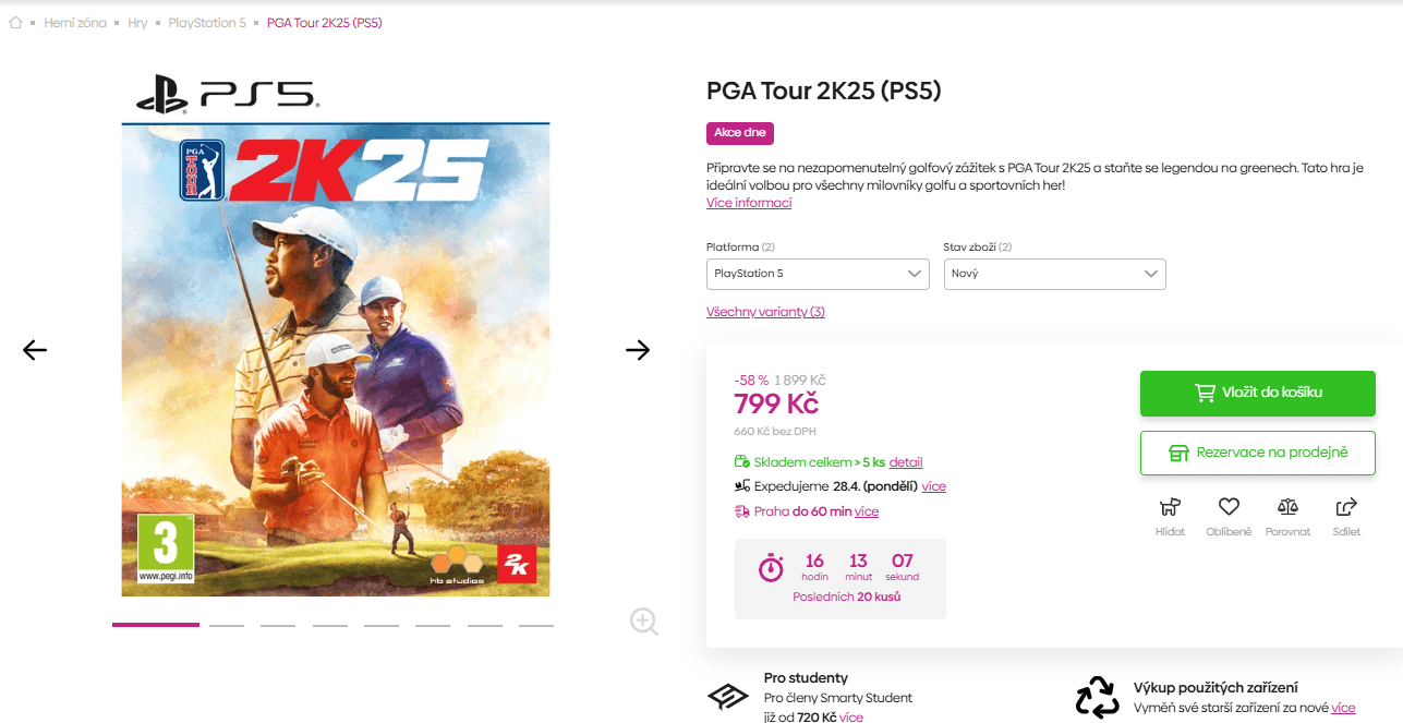 Hra na PS5 - PGA Tour 2K25