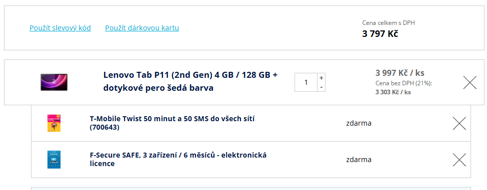 Tablet Lenovo 8x 2,2GHz, 4/128GB, 11,5"