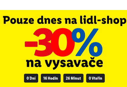 Lidl-Shop - sleva 30% na vysavače