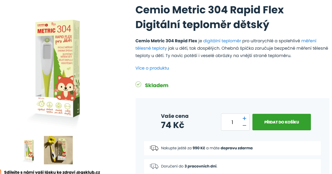 Digitální teploměr Cemio Metric 