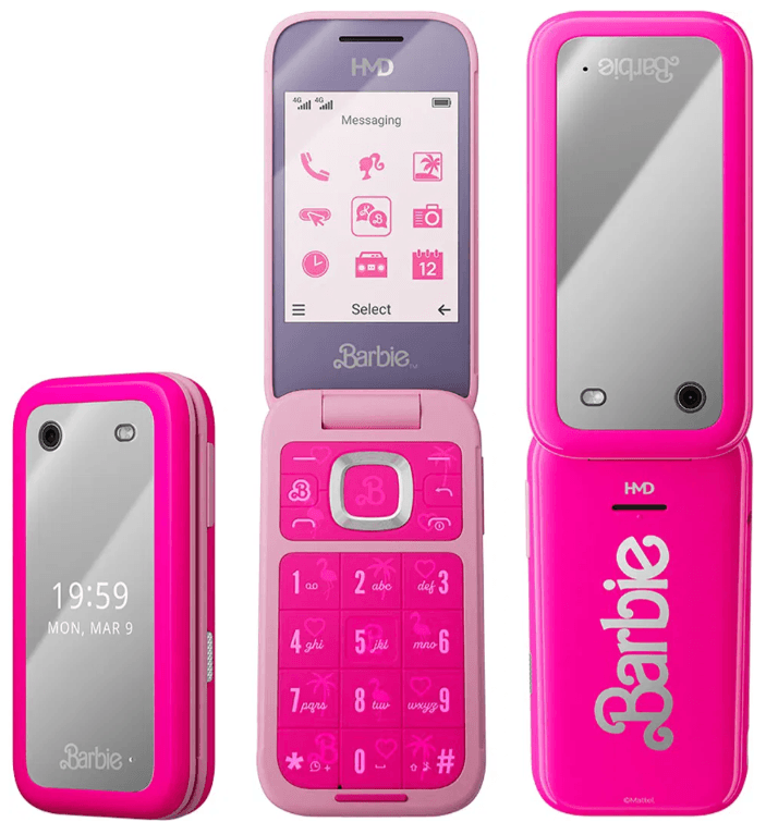 Klasický véčkový mobil HMD Barbie