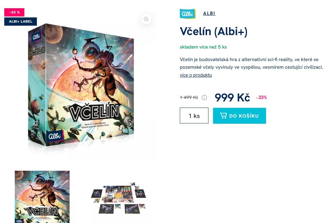 Desková budovatelská hra Včelín