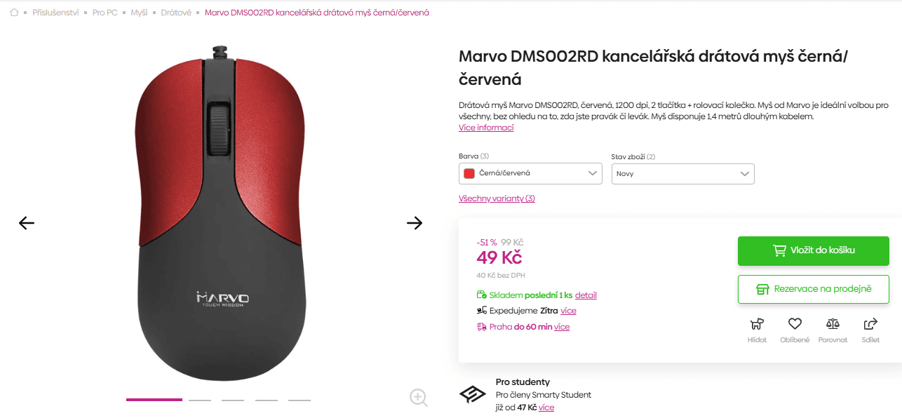 Drátová myš Marvo