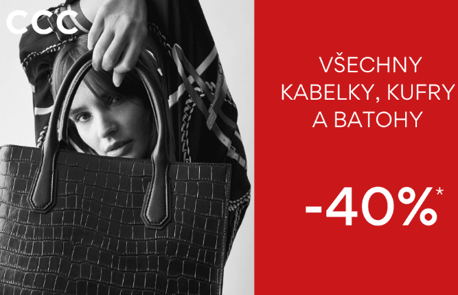 Sleva 40% na tašky, batohy a kufry