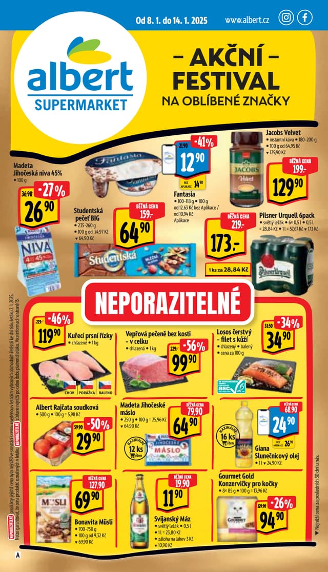 Albert supermarket leták 8.-14.1.