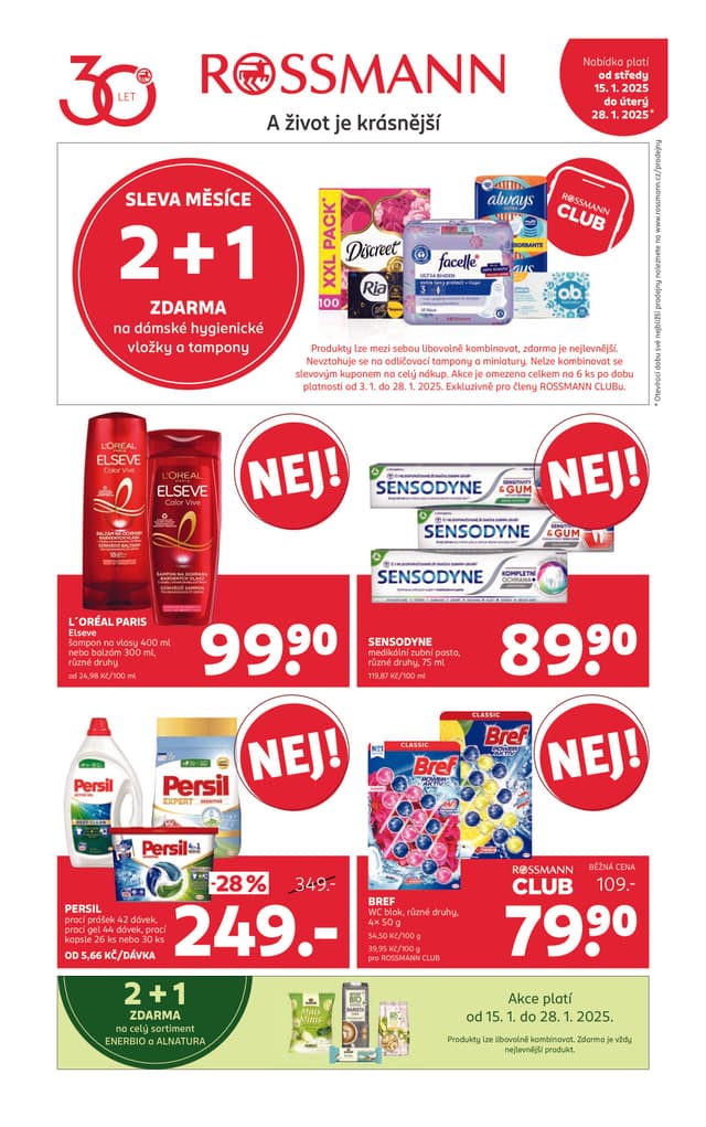 Rossmann drogerie leták 15.-28.1.