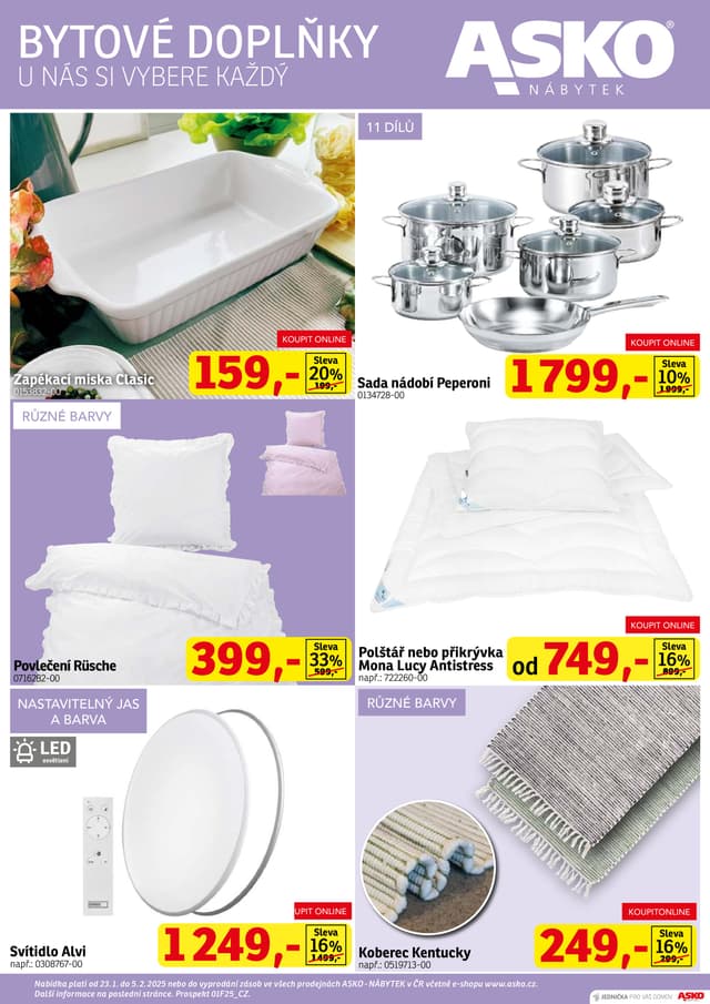 Asko nábytek doplňky 23.1. - 5.2.