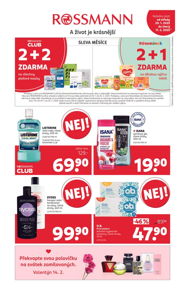 Rossmann drogerie leták 29.1. - 11.2.