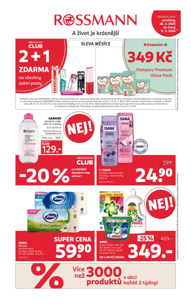 Rossmann drogerie leták 26.2. - 11.3.