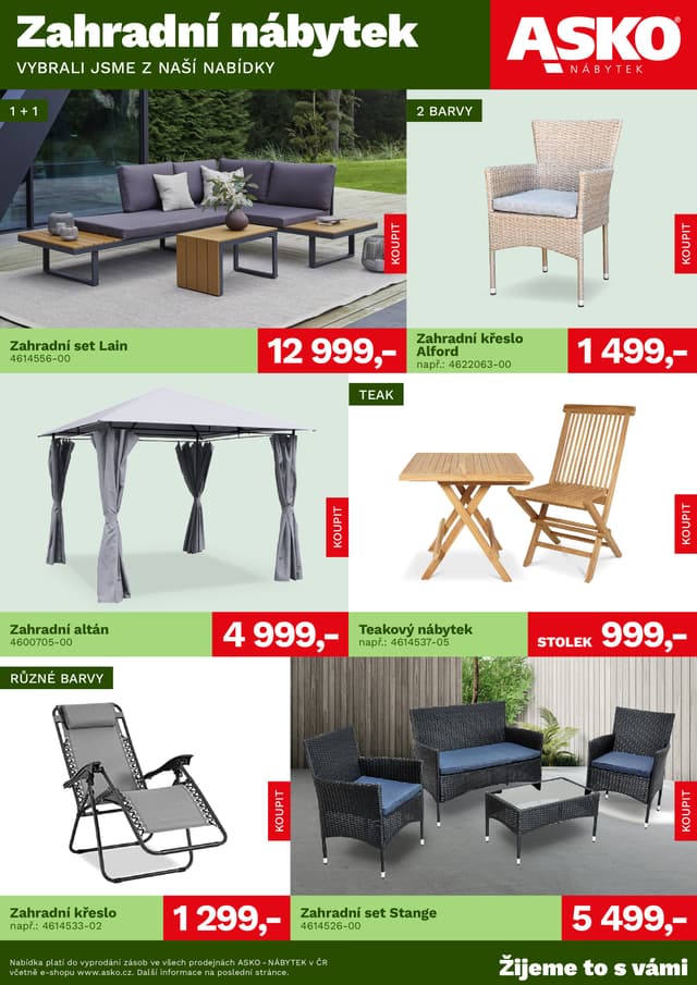 Asko nábytek Zahradní nábytek 6.-19.3.