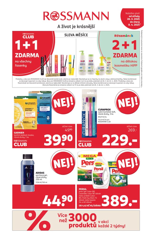 Rossmann drogerie leták 26.3. - 8.4.