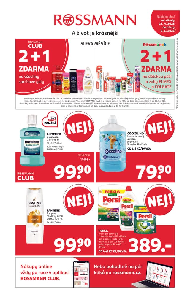 Rossmann drogerie leták 23.4. - 6.5.