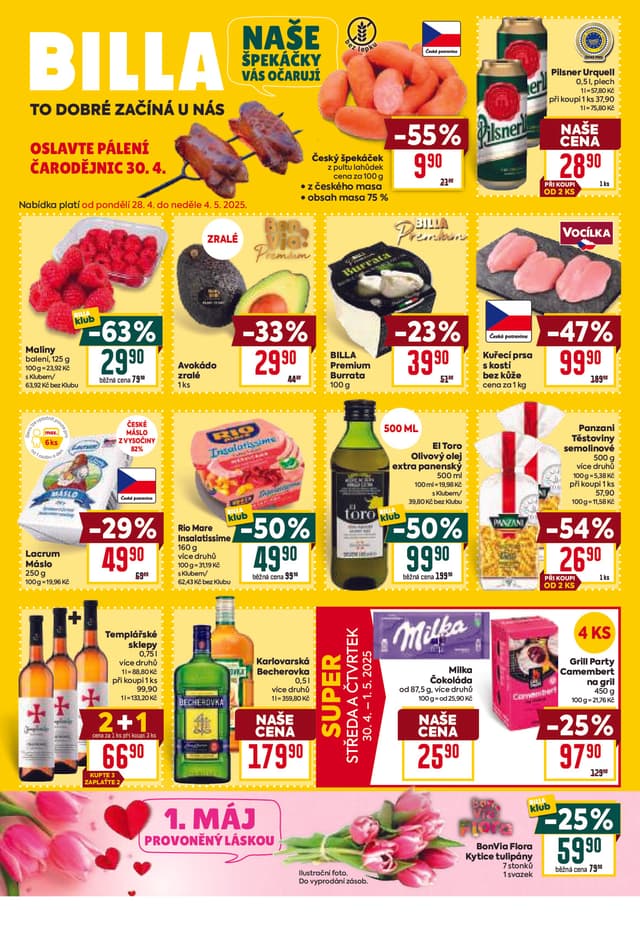 Billa leták 28.4. - 4.5.