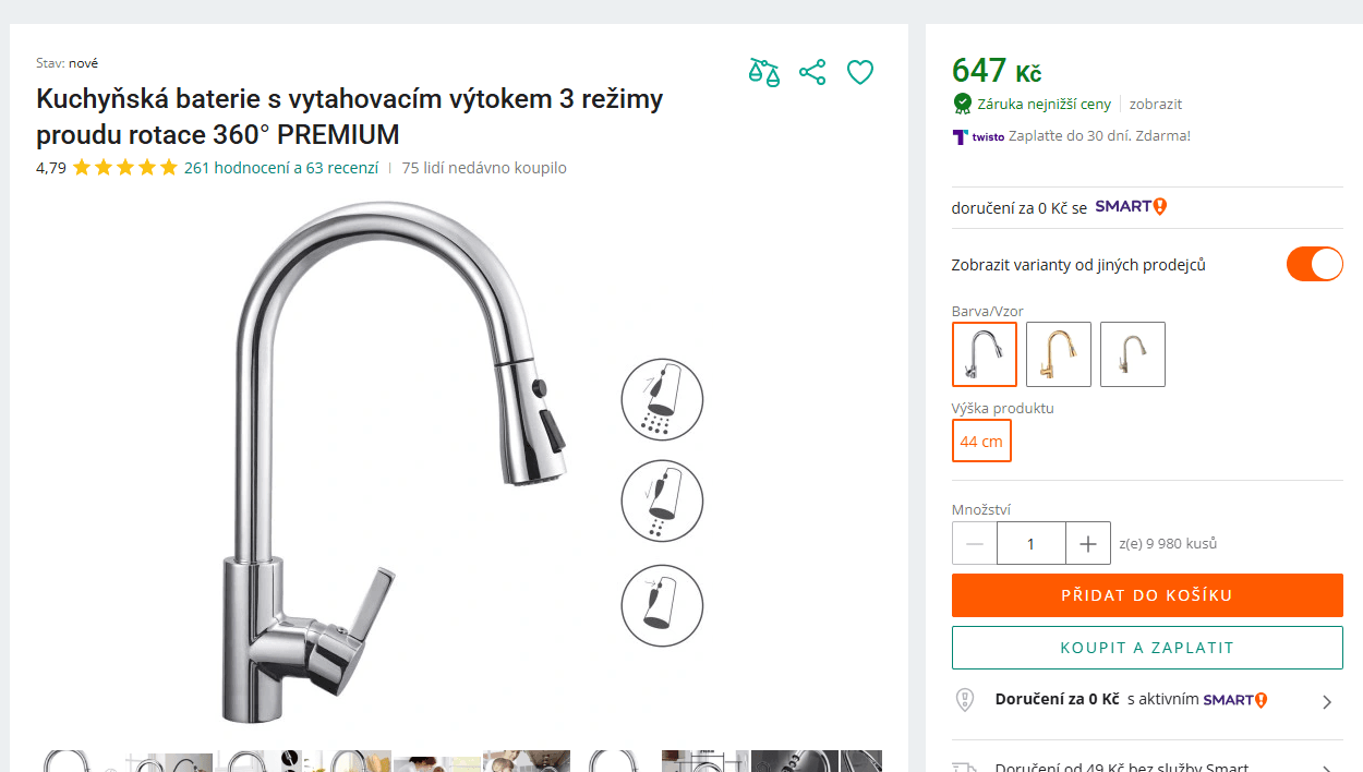 Dřezová baterie Mexen 